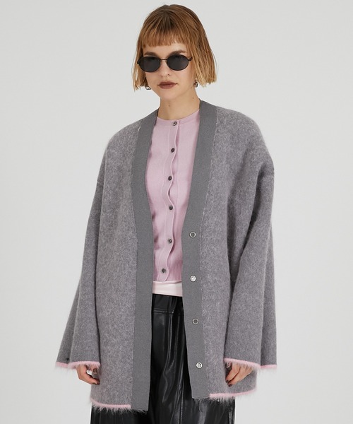 ダブルフェイスアルパカニットカーディガン / Double-faced Alpaca