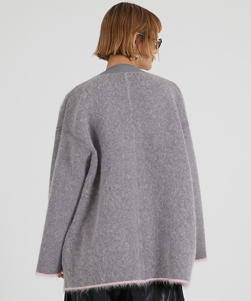 PRANK PROJECT(プランクプロジェクト)の「ダブルフェイスアルパカニットカーディガン / Double-faced Alpaca Knit Cardigan(カーディガン/ボレロ・レディース・ブラック/グレー/ピンク・FREE)」の15枚目の写真