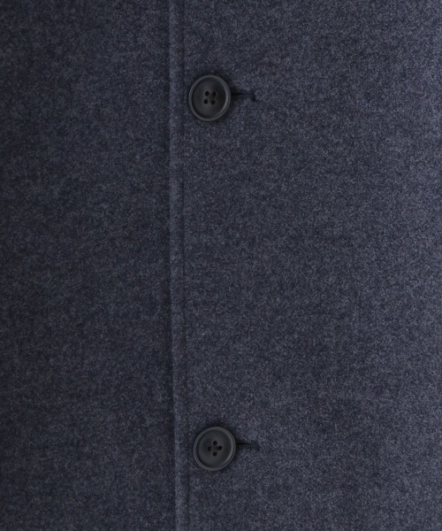 GLOBAL WORK（グローバルワーク）の「ウーリーテック/防風スマートロングコート/451156（ステンカラーコート・メンズ・ネイビー/ブラック・LARGE/SMALL/MEDIUM）」の6枚目の写真