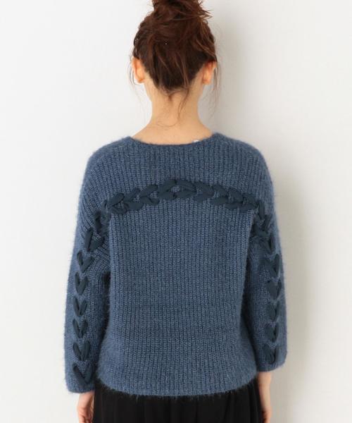 Another Edition（アナザーエディション）の「キラキラニットプルオーバー/AEFC PEキラキラニット（ニット/セーター・レディース・ライトピンク/コバルトブルー・フリー）」の8枚目の写真