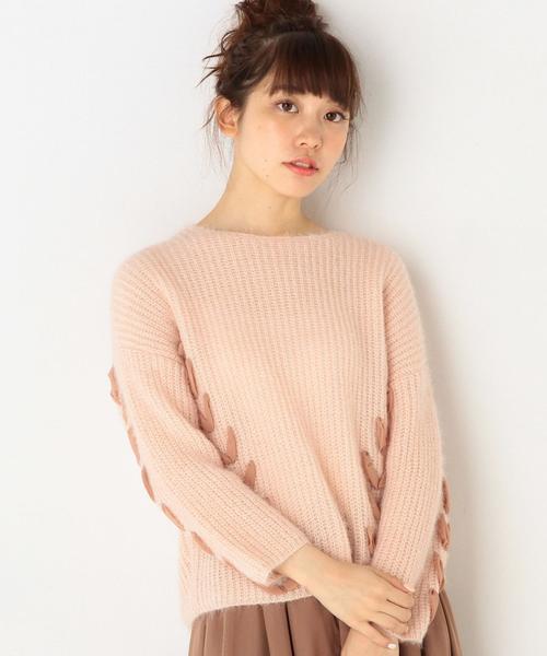 Another Edition（アナザーエディション）の「キラキラニットプルオーバー/AEFC PEキラキラニット（ニット/セーター・レディース・ライトピンク/コバルトブルー・フリー）」の14枚目の写真