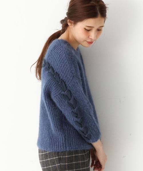 Another Edition（アナザーエディション）の「キラキラニットプルオーバー/AEFC PEキラキラニット（ニット/セーター・レディース・ライトピンク/コバルトブルー・フリー）」の7枚目の写真