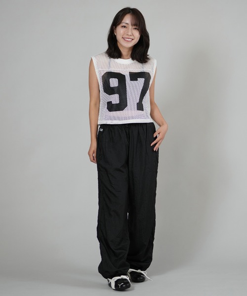 PUMA(プーマ)の「PUMA/プーマ ROSE RELAXED MESH TOP メッシュタンクトップ 633804(タンクトップ・レディース・アイボリー/ブラック・XS/S)」の4枚目の写真