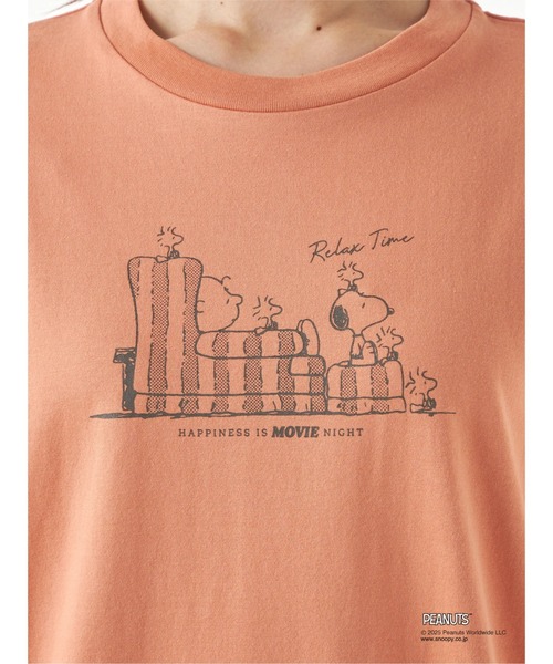 McGREGOR(マックレガー)の「【PEANUTS】スヌーピープリントTシャツ(Tシャツ/カットソー・レディース・アイボリー/オレンジ系その他/ダークブラウン・M/L)」の11枚目の写真