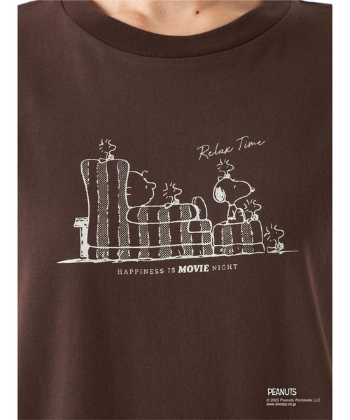 McGREGOR(マックレガー)の「【PEANUTS】スヌーピープリントTシャツ(Tシャツ/カットソー・レディース・アイボリー/オレンジ系その他/ダークブラウン・M/L)」の13枚目の写真