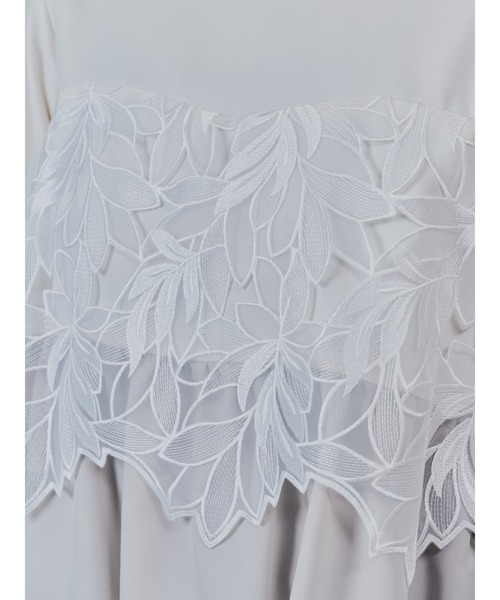 TEVALT(ヴァレット)の「リーフレースティアードトップス(シャツ/ブラウス・レディース・ブラック/ホワイト・38)」の10枚目の写真