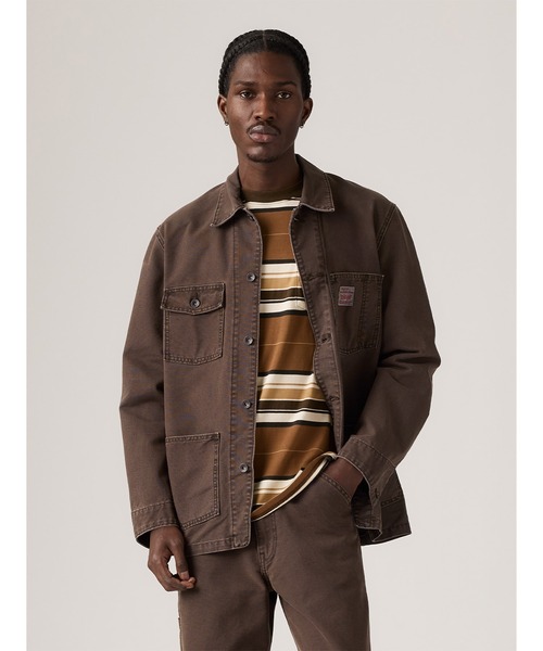 Ａ　LEVI'S USA製ブラウンジャケット 46R スタプレ 70's 80's Levi's リーバイス アクションスーツ セットアップ 3