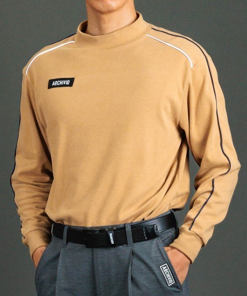 セール】<MENS>パイピングライン起毛プルオーバー（Tシャツ/カットソー