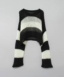 RNA（アールエヌエー）の「K2722 ワイドボーダーメッシュプルオーバー（ニット/セーター）」