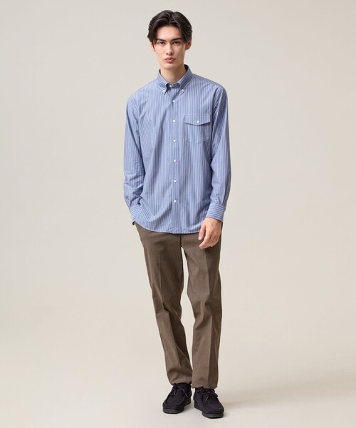 J.PRESS(ジェイプレス)の「【KANEMASA JERSEY】ストライプボタンダウン シャツ(シャツ/ブラウス・メンズ・ホワイト系1/ダルブルー系1・X-LARGE/LARGE/MEDIUM)」の4枚目の写真