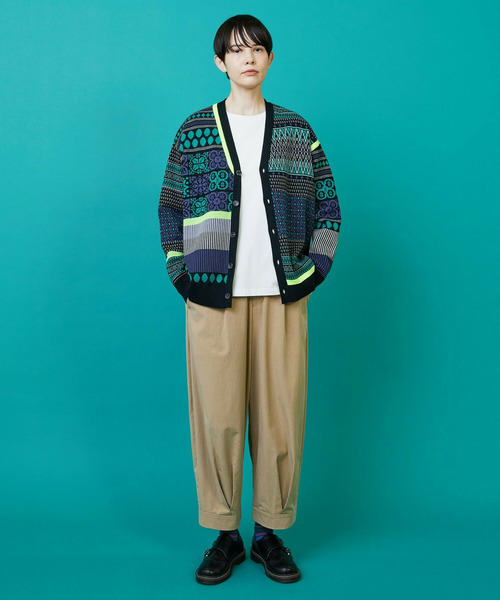 FRAPBOIS（フラボア）の「ミックスクロア カーディガン（カーディガン/ボレロ・レディース・ブラック/ベージュ・1/2）」の13枚目の写真