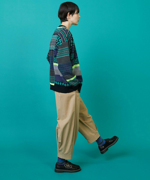 FRAPBOIS（フラボア）の「ミックスクロア カーディガン（カーディガン/ボレロ・レディース・ブラック/ベージュ・1/2）」の16枚目の写真