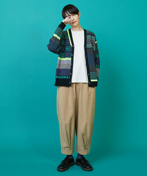 FRAPBOIS（フラボア）の「ミックスクロア カーディガン（カーディガン/ボレロ・レディース・ブラック/ベージュ・1/2）」の17枚目の写真