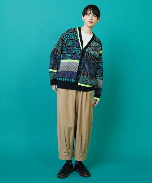 FRAPBOIS（フラボア）の「ミックスクロア カーディガン（カーディガン/ボレロ・レディース・ブラック/ベージュ・1/2）」の18枚目の写真