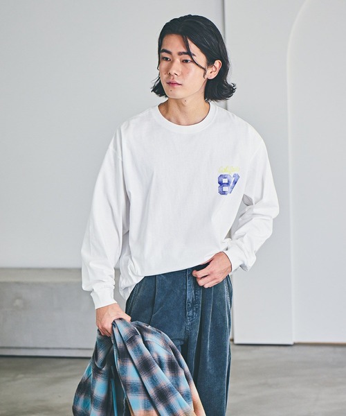 BAYFLOW（ベイフロー）の「SNOWバックプリントTシャツ（Tシャツ/カットソー・メンズ・ブラウン/オフホワイト/ピンク/ブラック・MEDIUM/LARGE）」の7枚目の写真