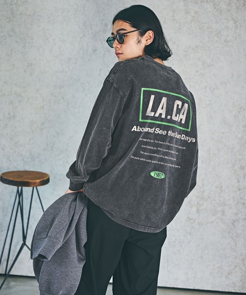 BAYFLOW（ベイフロー）の「SNOWバックプリントTシャツ（Tシャツ/カットソー・メンズ・ブラウン/オフホワイト/ピンク/ブラック・MEDIUM/LARGE）」の19枚目の写真