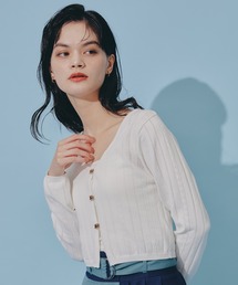 値下げ可能　JACQUEMUS ホワイトショート丈カーディガン 32 JACQUEMUS ジャックムス カーディガン La maille Pralu longue