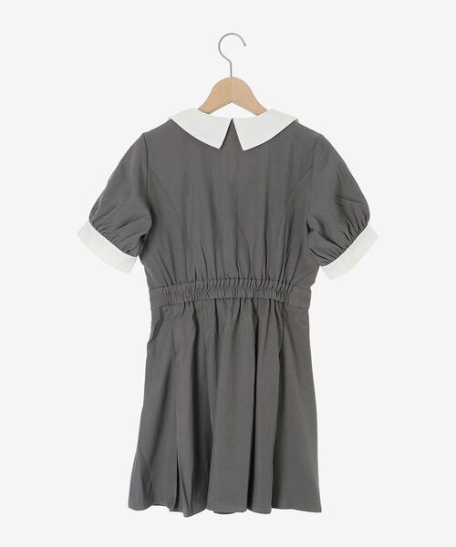 MAJESTIC LEGON（マジェスティックレゴン）の「衿配色ミニワンピース（ワンピース・レディース・グレー/ブラック・MEDIUM）」の6枚目の写真