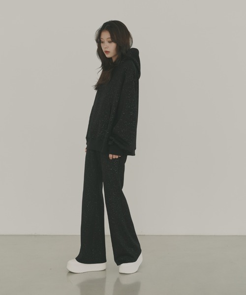 Lame flare sweatpants / ラメフレアスウェットパンツ