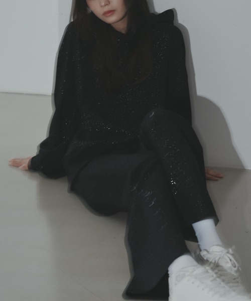 Lame flare sweatpants / ラメフレアスウェットパンツ