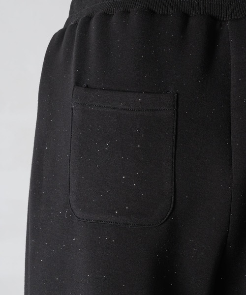 Lallana（ララーナ）の「Lame coco flare sweatpants / ラメココフレア
