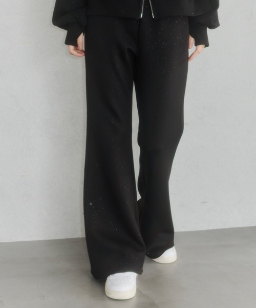 Lame coco flare sweatpants / ラメココフレアスウェットパンツ