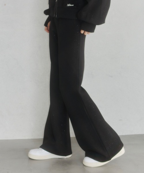 Lallana(ララーナ)の「Lame coco flare sweatpants / ラメココフレアスウェットパンツ(スウェットパンツ・レディース・ブラック/グレー・FREE/SMALL)」の20枚目の写真