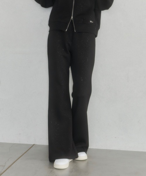 Lallana(ララーナ)の「Lame coco flare sweatpants / ラメココフレアスウェットパンツ(スウェットパンツ・レディース・ブラック/グレー・FREE/SMALL)」の21枚目の写真