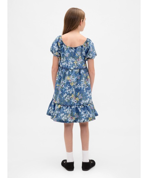 GAP（ギャップ）の「パフスリーブ ティアードワンピース (キッズ)（ワンピース・キッズ・マルチ・110cm/120cm/130cm/140cm/150cm/160cm）」の2枚目の写真
