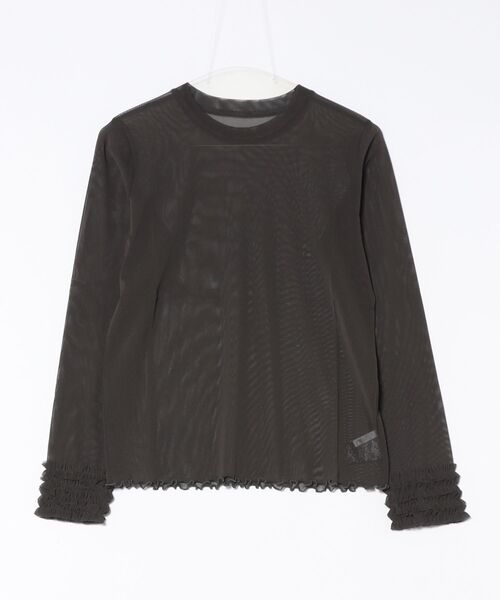 H.A.K（ハク）の「パワーチュール袖フリルカットソー（Tシャツ/カットソー・レディース・ライトブルー/ブラック/クリーム/チャコール・FREE）」の3枚目の写真