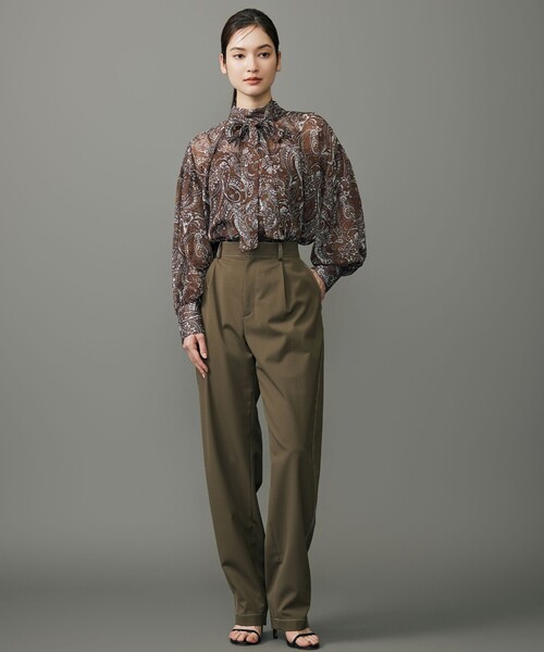 セール】ペイズリープリントボウタイ ブラウス（シャツ/ブラウス