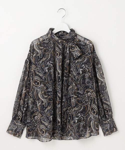 セール】ペイズリープリントボウタイ ブラウス（シャツ/ブラウス