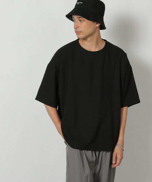 LAKOLE(ラコレ)の「ツイードTEE / 589501(Tシャツ/カットソー・メンズ・ブラック/グレー・MEDIUM/LARGE)」の1枚目の写真