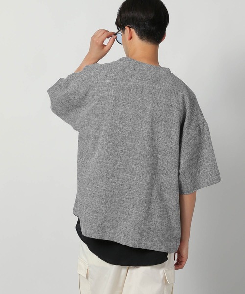 LAKOLE(ラコレ)の「ツイードTEE / 589501(Tシャツ/カットソー・メンズ・ブラック/グレー・MEDIUM/LARGE)」の4枚目の写真