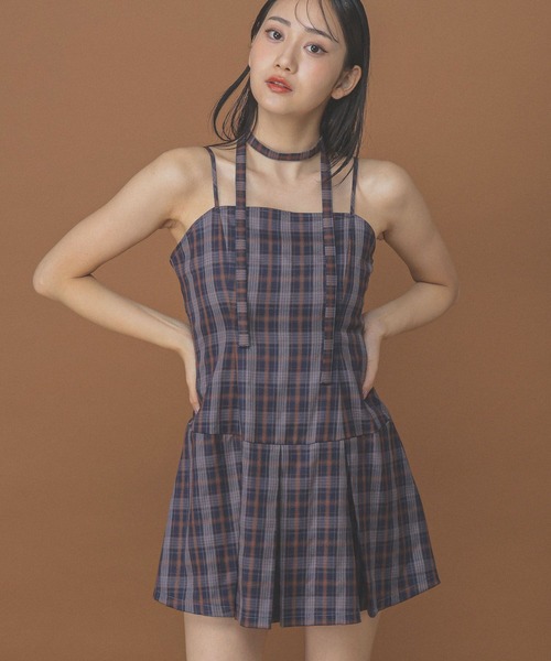 セール】3.3 Field Trip／タイ付きプリーツキャミワンピース