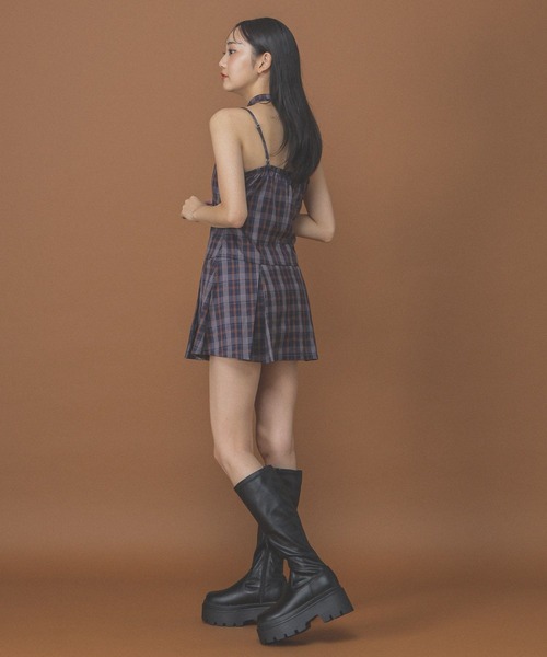 3.3 Field Trip （3.3フィールドトリップ）の「3.3 Field Trip／タイ付きプリーツキャミワンピース（ワンピース・レディース・グレー/ブラウン/ネイビー・FREE）」の11枚目の写真