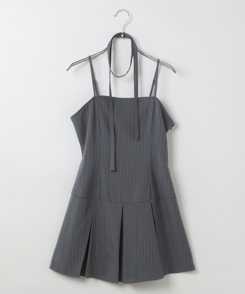 3.3 Field Trip （3.3フィールドトリップ）の「3.3 Field Trip／タイ付きプリーツキャミワンピース（ワンピース・レディース・グレー/ブラウン/ネイビー・FREE）」の17枚目の写真