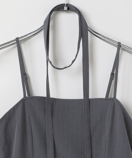 3.3 Field Trip （3.3フィールドトリップ）の「3.3 Field Trip／タイ付きプリーツキャミワンピース（ワンピース・レディース・グレー/ブラウン/ネイビー・FREE）」の19枚目の写真