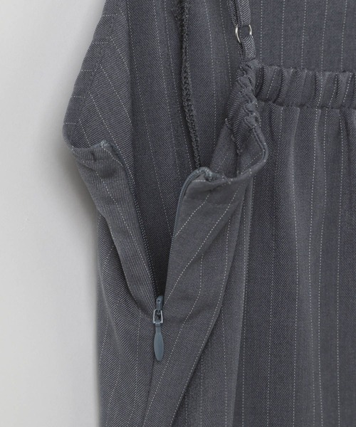 3.3 Field Trip （3.3フィールドトリップ）の「3.3 Field Trip／タイ付きプリーツキャミワンピース（ワンピース・レディース・グレー/ブラウン/ネイビー・FREE）」の22枚目の写真