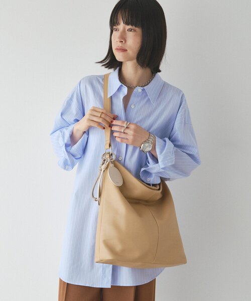 russet（ラシット）の「【再値下げ】ミラー付きレザーチャーム（チャーム・レディース・ブラック/アイボリー・FREE）」の5枚目の写真