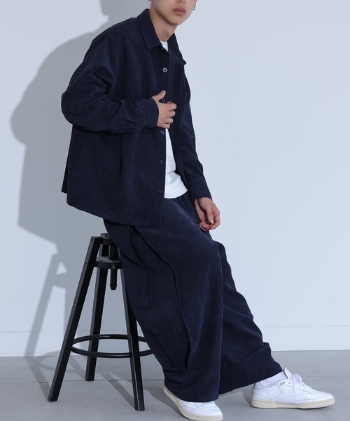 セール】【セットアップ 2点セット】『コーデュロイシャツ＆サイド