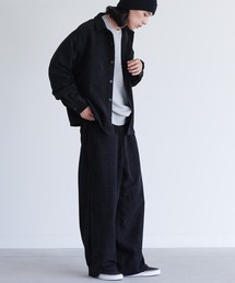 コーデュロイシャツ&サイドタックパンツ【セットアップ 2点セット】