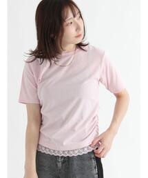 Te chichi TERRASSE | レースヘムシャーリングTシャツ(Tシャツ/カットソー)
