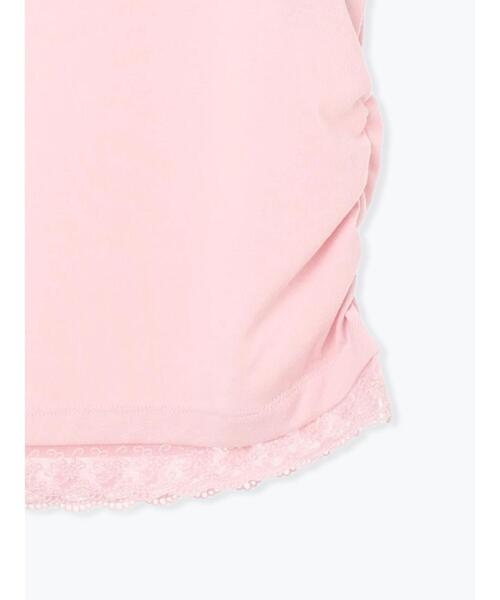 Te chichi TERRASSE（テチチテラス）の「レースヘムシャーリングTシャツ（Tシャツ/カットソー・レディース・ピンク/オフホワイト/ブラック・F）」の11枚目の写真