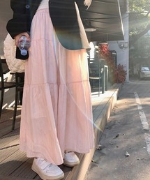 ふんわり マキシロング ドレープスカート
