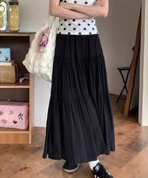 ふんわり マキシロング ドレープスカート