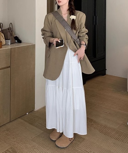 shyam inspiration(シャムインスピレーション)の「ふんわり マキシロング ドレープスカート(スカート・レディース・ホワイト/ピンク/ブラック・M/L)」の20枚目の写真