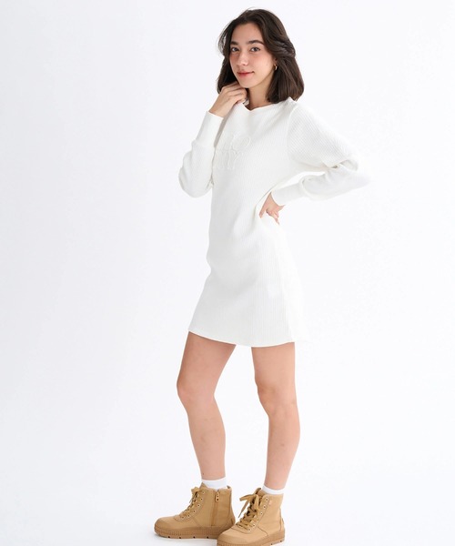 ROXY(ロキシー)の「MY PACE /ロキシーロゴリブミニワンピース(ワンピース・レディース・パープル/インディゴブルー/ナチュラル・LARGE/MEDIUM)」の2枚目の写真