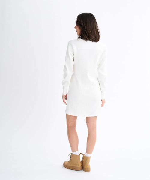ROXY(ロキシー)の「MY PACE /ロキシーロゴリブミニワンピース(ワンピース・レディース・パープル/インディゴブルー/ナチュラル・LARGE/MEDIUM)」の4枚目の写真