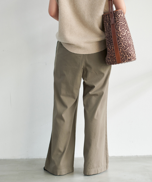 Spick & Span（スピックアンドスパン）の「《追加》コットンレーヨンドロストフレアパンツ（その他パンツ・レディース・ブラック/モカ・36/38）」の15枚目の写真